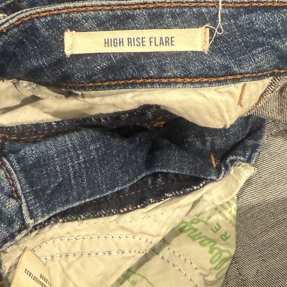 Wrangler Green Jean Trumpet Flare Jeans Women’s Vintage Western Denim 26x36 - Picture 5 of 7